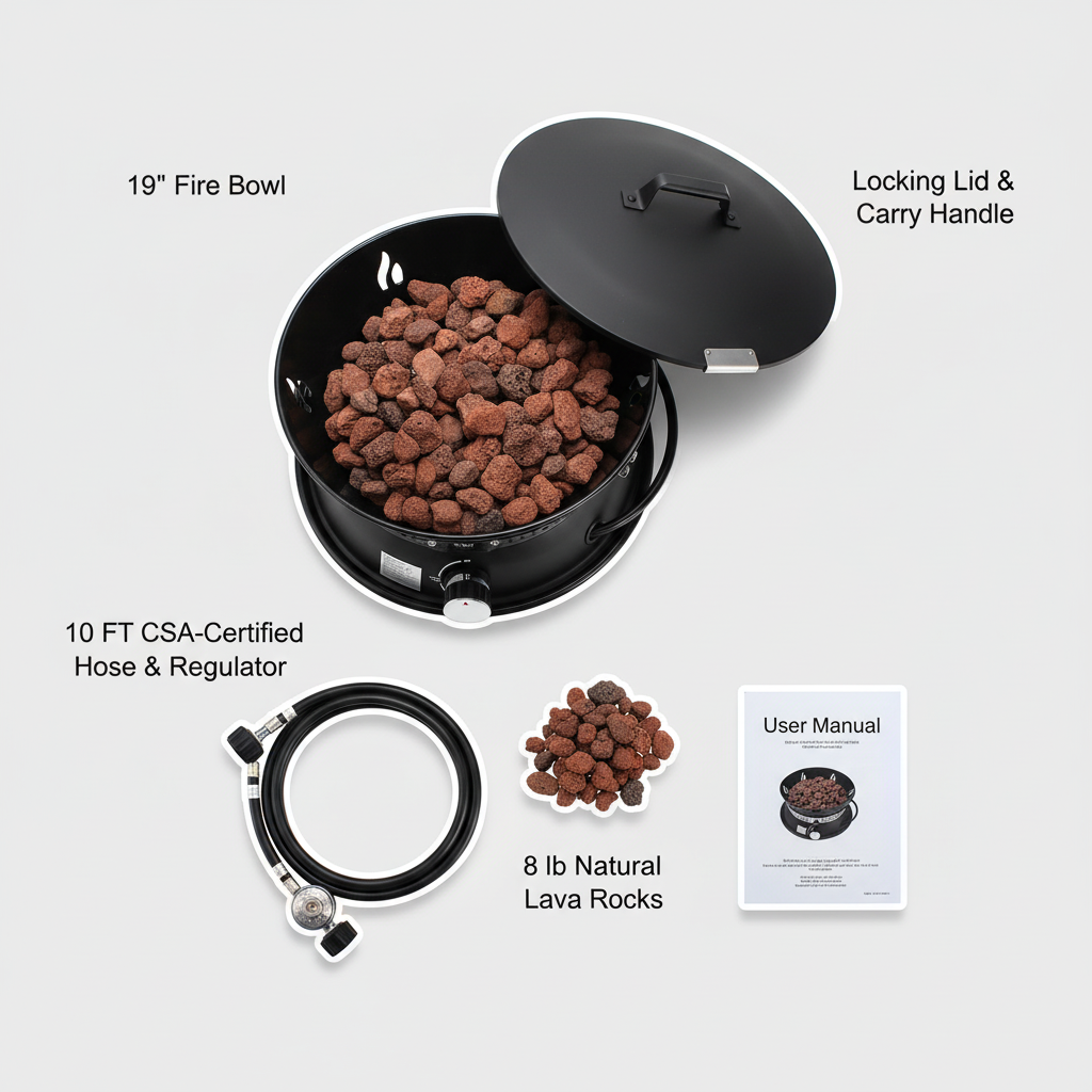 RM01FP 19-inch Propane Gas Fire Pit
