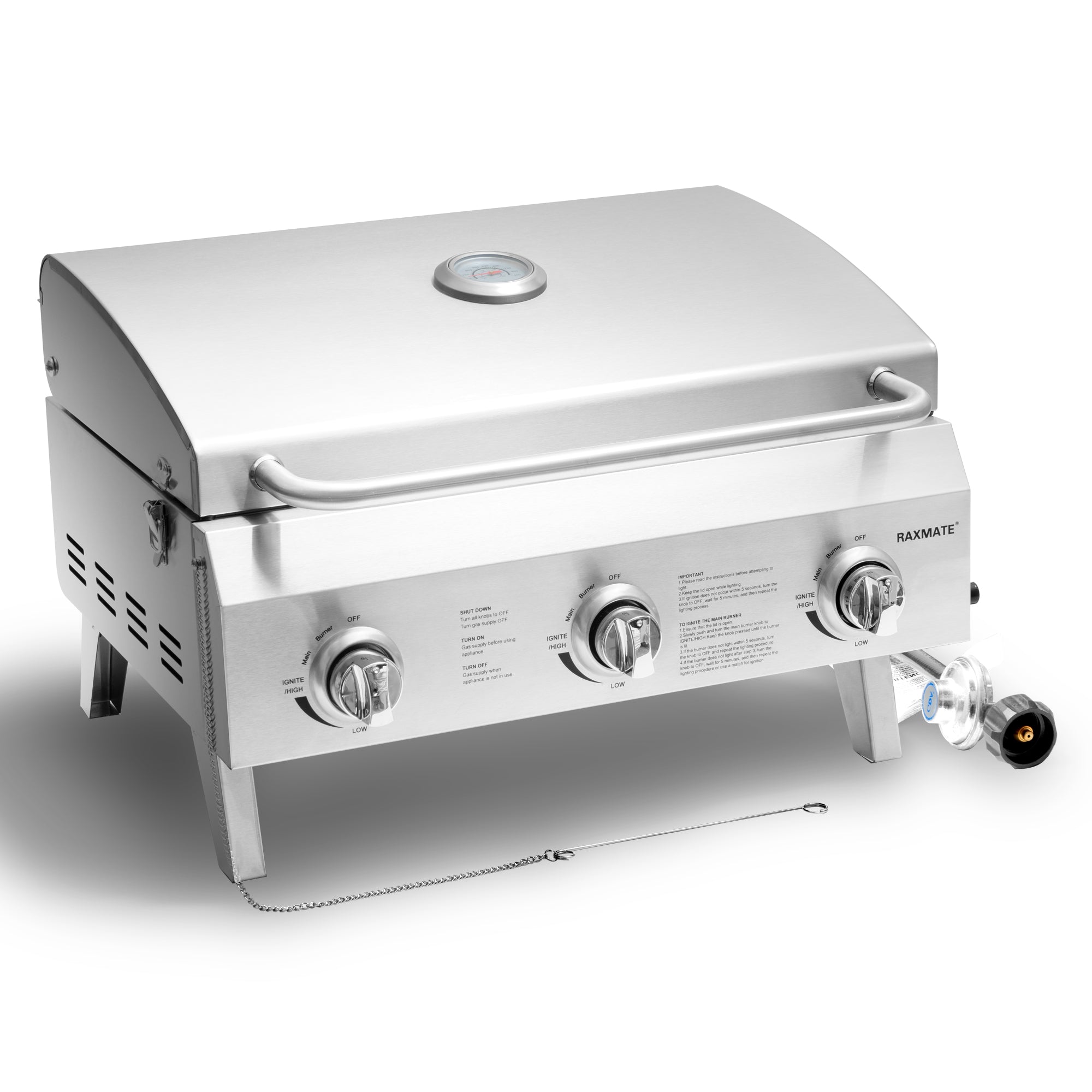 Raxmate RM013BX stainless tabletop portable gas grill