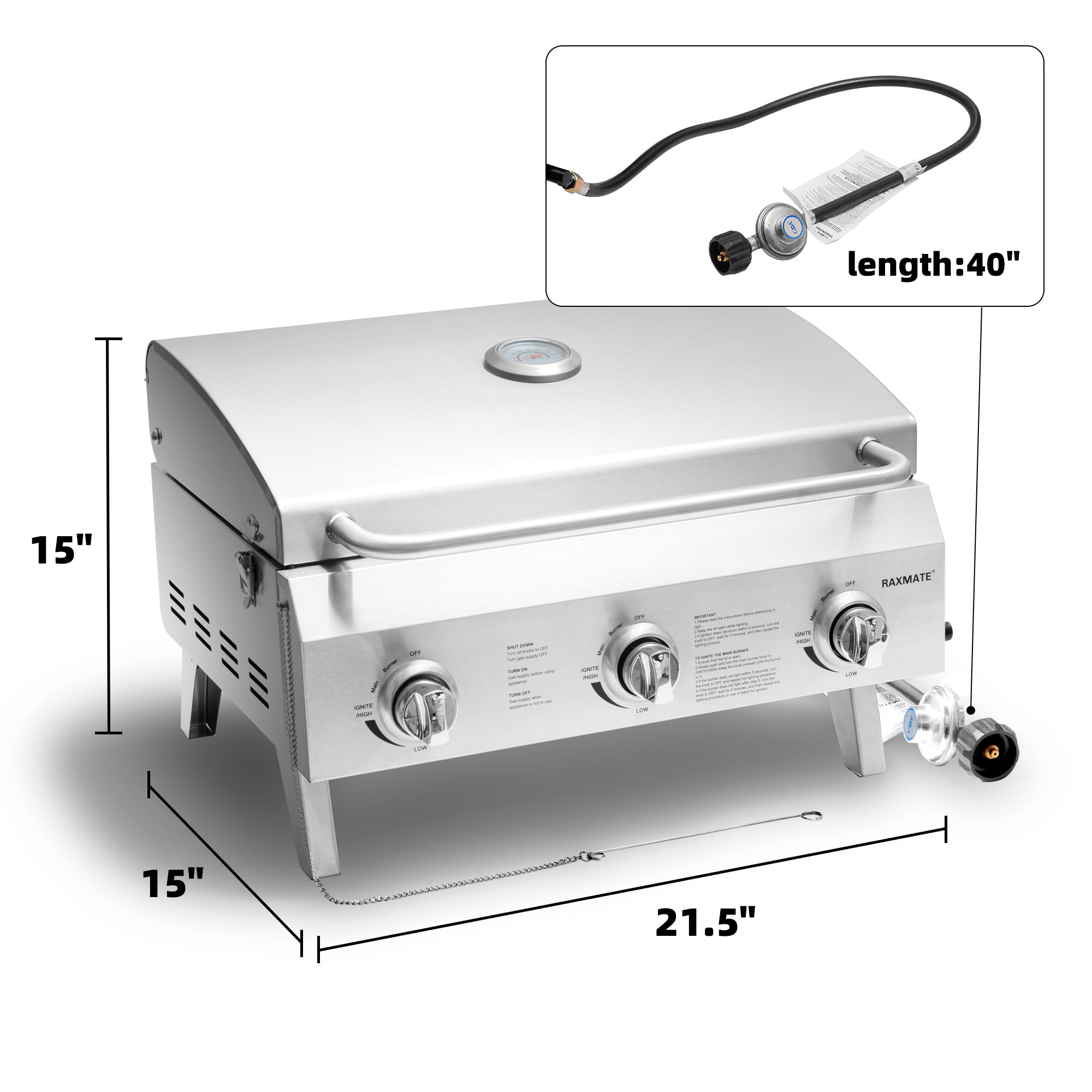 Raxmate RM013BX portable grill for patio and RV use