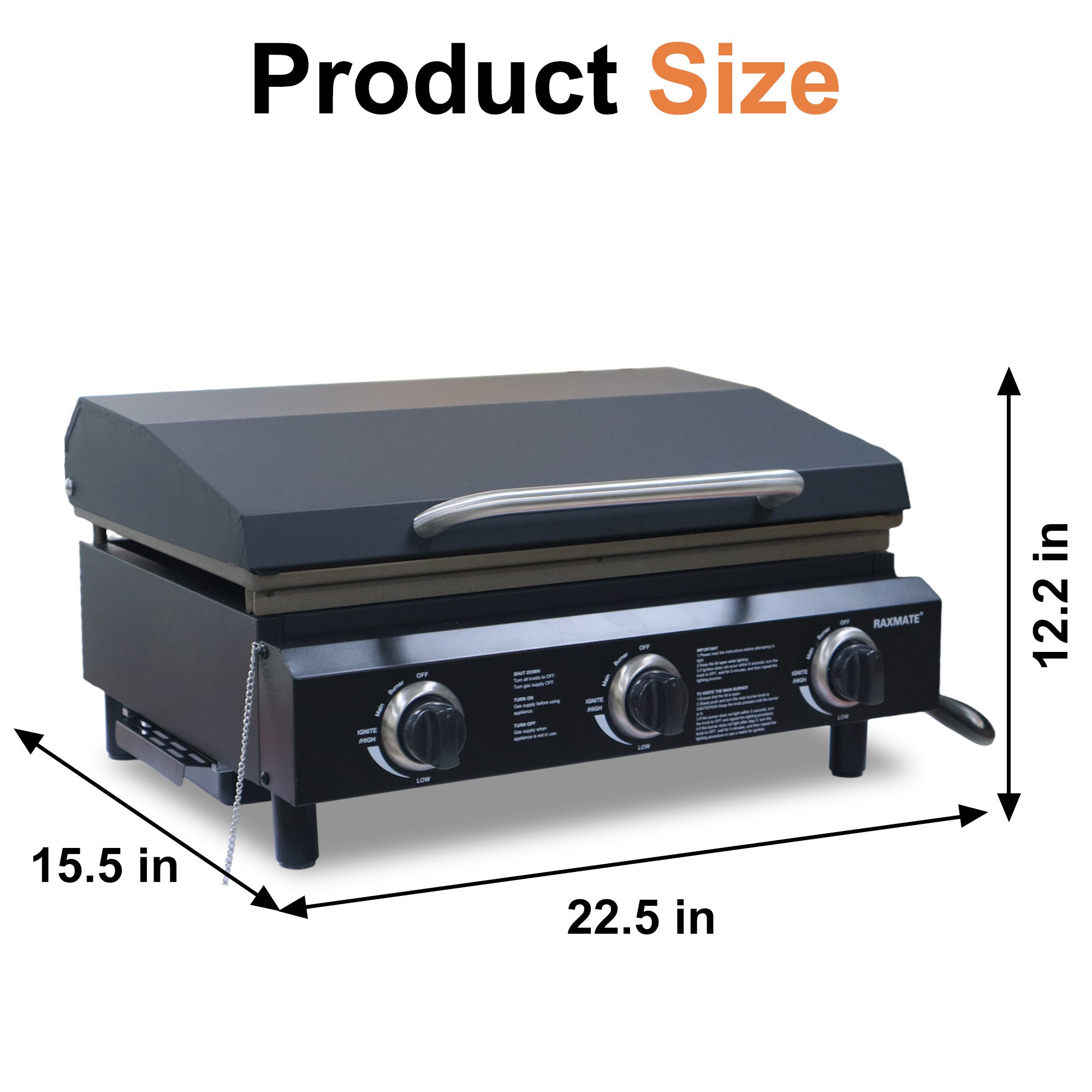 Raxmate RM023BA12 outdoor flat top cooking